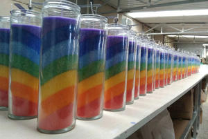 Velas religiosas multicolores <span class=keywords><strong>de</strong></span> cera <span class=keywords><strong>de</strong></span> parafina <span class=keywords><strong>de</strong></span> <span class=keywords><strong>siete</strong></span> días al por mayor velas coloridas del arco iris <span class=keywords><strong>siete</strong></span> chakras para Halloween Navidad - Product Image 4