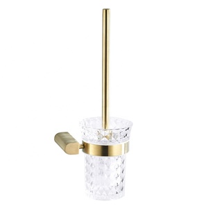 Spazzolato Oro Accessori Per il Bagno Cristallino Tazza Spazzola Per La Pulizia Igienica - Product Image 1