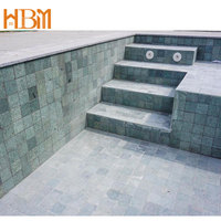Carreaux de piscine en mosaïque de marbre vert Sukabumi parquet moderne, certifiés CE, garantie 3 ans, design graphique personnalisable, tailles sur mesure, marque HBM