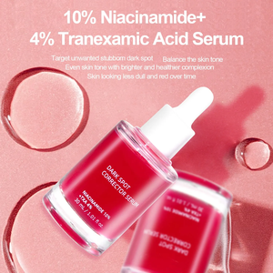 Sérum Visage Liquide Éclat 10% Niacinamide 4% Acide Tranexamique Ingrédients Biologiques <span class=keywords><strong>Pro</strong></span>-Xylane Blanchissant Anti-Rides Anti-Âge Taches Brunes - Product Image 6