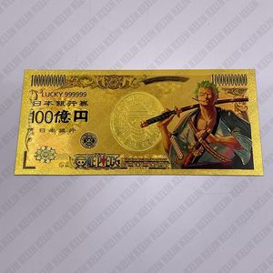 Livraison gratuite 14 designs Japan anime <span class=keywords><strong>One</strong></span> <span class=keywords><strong>Piece</strong></span> 10000 yens argent plastique 24k feuille d'or <span class=keywords><strong>billet</strong></span> de banque - Product Image 3