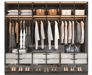 Armadio Moderno di Lusso Autoportante Durevole Personalizzato con Porte in Vetro <span class=keywords><strong>per</strong></span> Camere da Letto, Appartamenti e Hotel - Product Image 2
