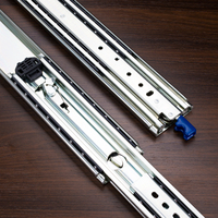 Glissières télescopiques à extension complète de 76 mm à montage latéral et verrouillage, pour tiroirs robustes, boîtes de rangement mobiles pour camions et armoires à équipement