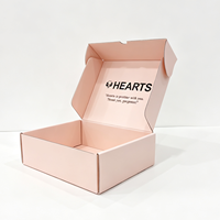 Quantité minimale de commande de 500 pièces, boîte en carton ondulé kraft personnalisée pour l'envoi postal avec logo en estampe argentée