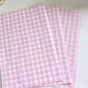 Papel de regalo personalizado de alta calidad, papel de seda de 17 g/m² con logotipo para ropa, papel de regalo a cuadros rosa - Product Image 2
