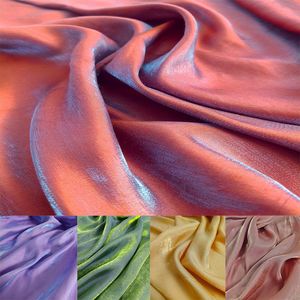Tissu satiné liquide à dégradé métallique bicolore, tissu satiné brillant pour robe de femme, Hanfu et couture DIY - Product Image 4