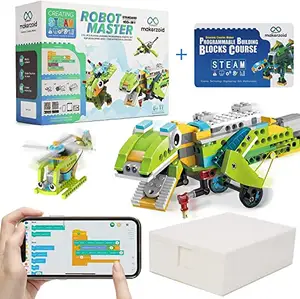 Makerzoid-Robot Maestro de juguete programable, kit de robótica de control remoto, juguetes educativos para niños