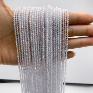 جودة عالية اللون 2 الزركون الأوجه الأبيض الخرز جوهرة حبة مناسبة للأساور ديي المجوهرات التبعي المصنعين - Product Image 2