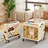 Poussette pour animaux de compagnie sélectionnée avec soin, pliable, portable, grande capacité, pour extérieur, cage pour chat et chien, chariot domestique, modèle 8591