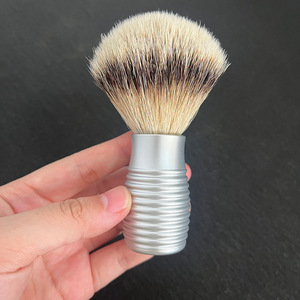 Brocha de espuma para Cuchillo de afeitar antiguo para hombre con pelo de nailon y tejón para barbería y cuidado de barba - Product Image 5