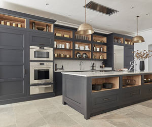 Armoires de cuisine modulaires en bois de style shaker américain Santopova, design personnalisé, couleur et taille sur mesure, prêtes à assembler pour la salle à manger - Product Image 5