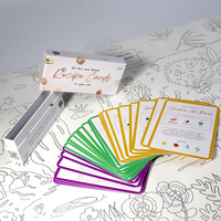 Recette de papier épais personnalisé personnalisé cuisson cartes à jouer ensemble de boîte supérieure et inférieure conception imprimée