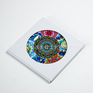 Posavasos Cuadrado de Cerámica Estilo Bohemio con Diseño Floral, Aislante del Calor para Cocina - Product Image 5