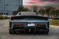 Pour Ferrari 488 GTB mise à niveau Pista style fibre de carbone pare-chocs avant couverture pare-chocs arrière spoiler jupe latérale couverture kit carrosserie complet