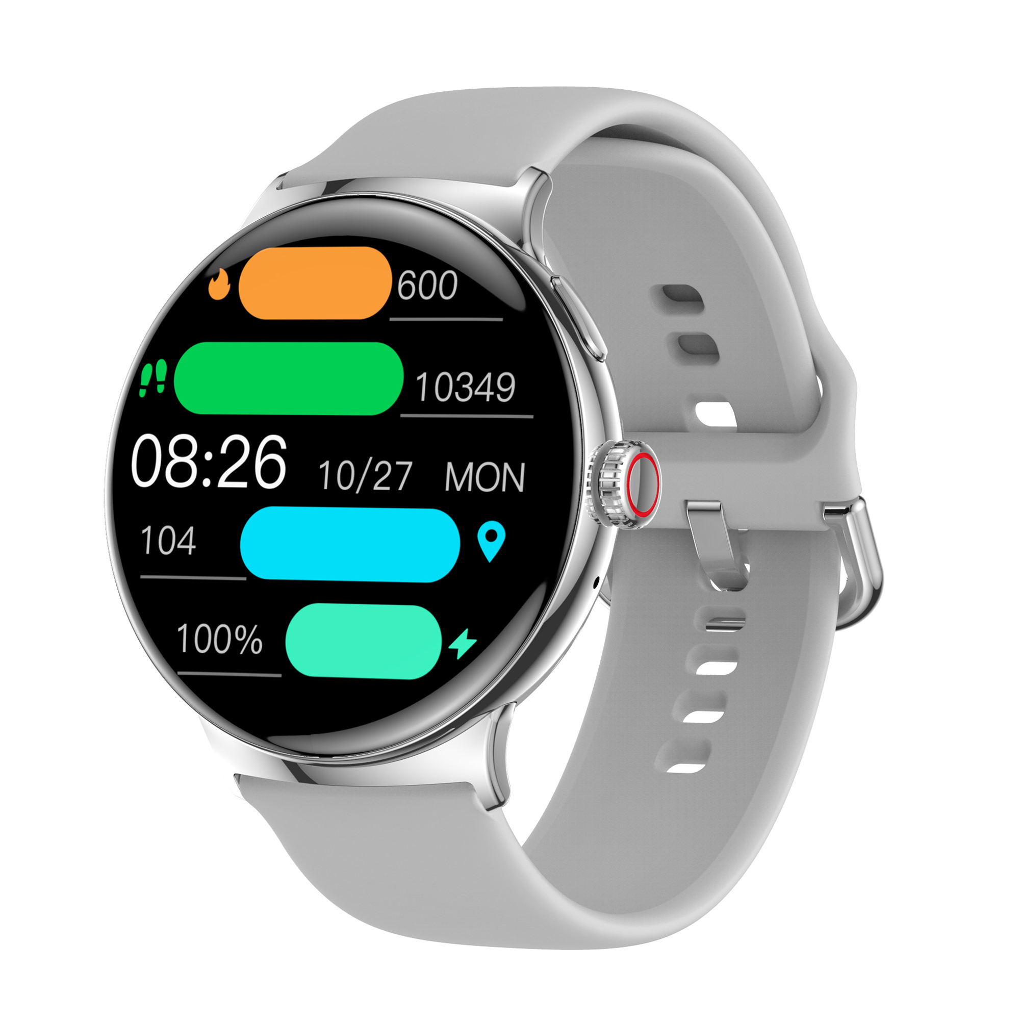 Cinturino grigio + silicone