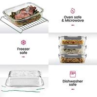 Boîtes à déjeuner rectangulaires hermétiques pour la préparation des repas, boîtes à déjeuner en verre pour micro-ondes, Offre Spéciale