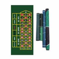Tapis de poker Texas Hold'em portable et écologique de 180*90*0.2cm avec technologie double couche en tissu et caoutchouc