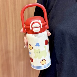 Happy Cat 316 Stainless Steel Insulated Water Bottle <b>Large</b> Capacity Travel Vacuum <b>Flask</b> With Black Cat Design - Product Image 4