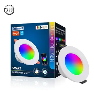 Fxpot Cheap Price Indoor Lighting BT Tuya Control Dimming 9w 10w 15w Led Smart RGB Downlight