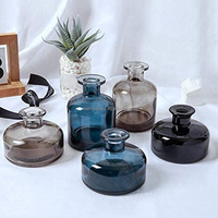 Vente en gros de bouteille de diffuseur d'arôme en verre noir de luxe de 200ml pour cosmétique