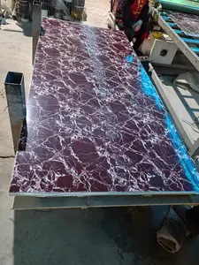 Morden Design PVC Plastic Materials UV Marble Slate Carbon Rock Wall Panel / Board / Sheet