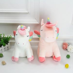 ตุ๊กตายูนิคอร์น-เพกาซัสสีขาวน่ารักแบบอนิเมะ ผลิตตามสั่ง ตุ๊กตาขนนุ่มพิเศษ บรรจุใยฝ้าย PP สำหรับเด็กผู้หญิง - Product Image 4