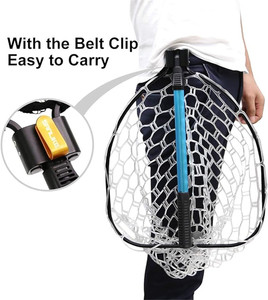 Filet d'atterrissage en eau salée enduit de caoutchouc pliable pour <span class=keywords><strong>truite</strong></span> basse saumon Steelhead - Product Image 3