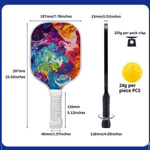 Raquette de pickleball YOOU YG-4735, noyau <span class=keywords><strong>en</strong></span> bois de peuplier, entraînement, 43 cm, 300 g, motif solide, style tendance, usage extérieur pour adultes - Product Image 2