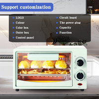 Four électrique multifonction 12L Appareils de cuisine Mini petit four domestique automatique pour la maison
