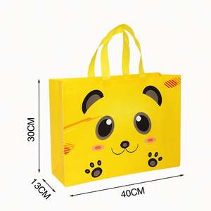 Sacs réutilisables, sacs d'épicerie non tissés avec poignées, sacs fourre-tout portables en tissu, en gros - Product Image 2