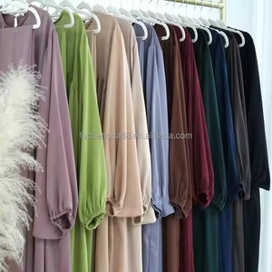 Abito da donna donna donna donna donna di base XXL taglie <span class=keywords><strong>in</strong></span> tinta unita Abaya - Product Image 5