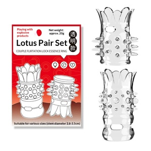 Pleasure Double Lotus Wolf Tooth Kondome Erwachsenen-Sexspielzeug für Männer Physische Ejakulationskontrolle Vorspiel 2 Stück/Box - Product Image 5