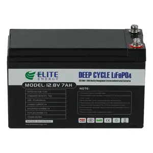 Elite Baterai 12 Volt 7 Amp Lithium 12 V 7ah, Kotak Baterai 12 V 7AH