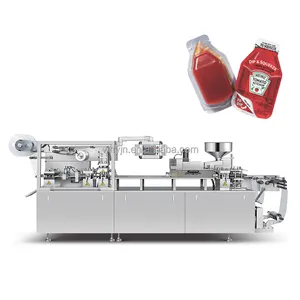 Full Automatic BBQ Sauce Ketchup Mayonnaise Jams Salad Dressing Dip And Squeeze Blister Individual Package Machine