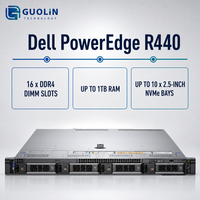 Gestion des données pour les charges de travail légères 10x2.5 SFF DDR4 16 Go Serveur rack Dell PowerEdge R440 double socket 1U