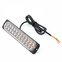 Neue 24 LED Bernstein-Weiß Notfall-Stroboskop-Warnleuchte für Fahrzeuge & LKWs 12V Universell Passende Warnblinkleiste