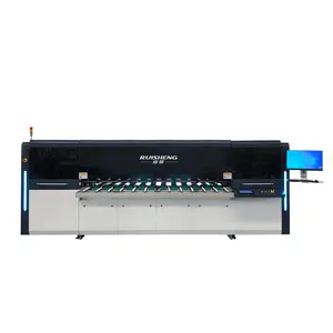 Printer kardus bergelombang, kasur datar 2600mm 8 cetak Format besar jalur tunggal multifungsi