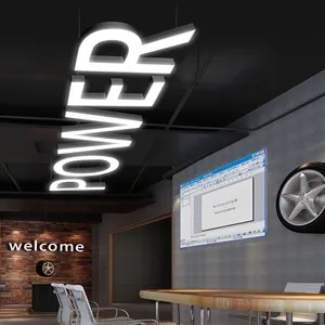 Lettres lumineuses en acrylique 3D personnalisées avec éclairage frontal LED pour la décoration de <span class=keywords><strong>plafond</strong></span> de salle de sport, centre de fitness, club d'exercices - Product Image 4