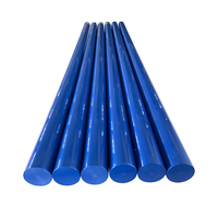 Barre ronde en plastique technique polyamide bleu nylon MC901, barre en nylon POM, diamètre 5 mm-400 mm, barre solide en nylon