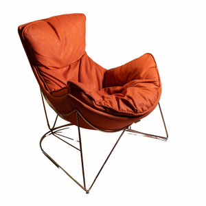 Chaise de salle à manger rembourrée moderne Lucia 01 avec siège en mousse souple et cadre en acier inoxydable, mobilier confortable pour la maison - Product Image 1