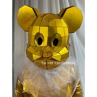 Miroir homme Alien Costume lapin femme Costume argent or taureau vache Animal acrylique Performance Talent spectacle accessoires de danse pour adulte