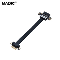 Câble d'extension de carte graphique Magelei PCI-E 1X PCIe 3.0 avec conducteur en cuivre pur et gaine TPE, adaptateur Riser mâle-femelle pour ordinateur
