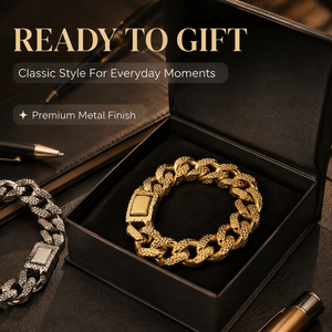Pulsera de Eslabones Cubanos Cruzados Martillados de Latón Chapado en Oro de 18K, Resistente al Deslustre e Impermeable, de 17mm de Ancho, para Hombre, Estilo Hip Hop Moderno - Product Image 4
