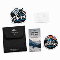 Pack d'autocollants en vinyle personnalisés découpés à la forme, résistants à l'eau et aux UV pour l'extérieur, avec autocollants de transfert et emballage en enveloppe pour les artistes et les marques.