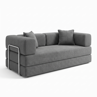 Canapé modulaire en velours côtelé minimaliste, emballé sous vide, avec coussins et canapé deux places rembourré en éponge – Vente chaude