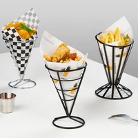 Support de cônes à frites et glace en fil métallique, pièces, présentoir de nourriture, accessoire de collation