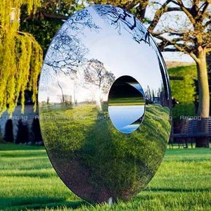 פסל טורוס מודרני ממתכת נירוסטה של RELONG, ניתן להתאמה אישית, לקישוט גינה חיצונית - Product Image 2