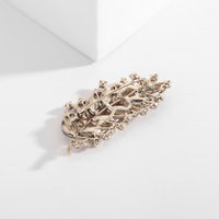 Broche Feuille de Cristal de Luxe Euro-Américaine XILIANGFEIZI, Tendance, pour Manteau, Corsage, Idéal Cadeau