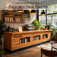 Comptoir de réception minimaliste moderne sur mesure, comptoir commercial pour bar, café, restaurant, salle de sport, école