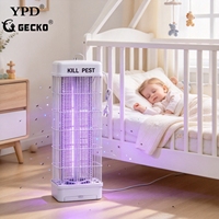 GECKO 10W 15W 18W UV LED Destructeur d'insectes électronique, Lampe anti-moustiques silencieuse pour la maison, la cuisine, les restaurants et les hôtels